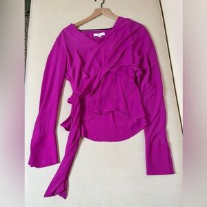 Atlein Long Sleeved Blouse - Women's 4 Pink EUC - Small Top Office Modern
